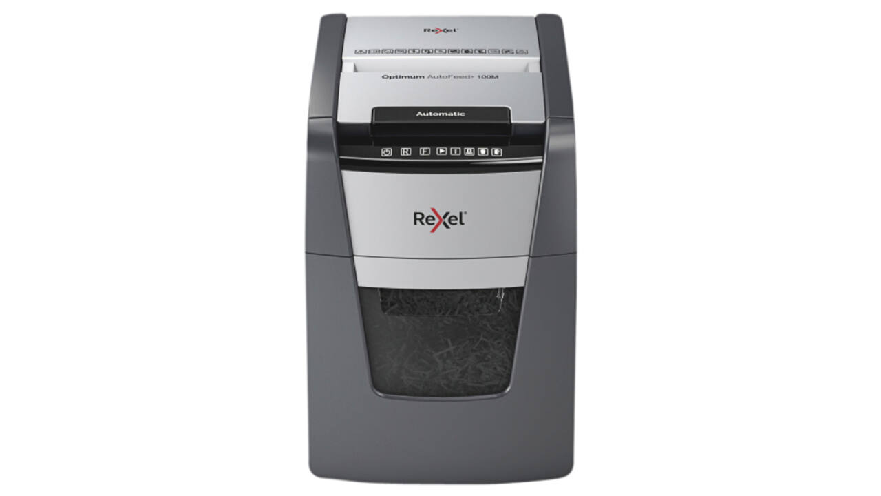 Papiervernietiger Rexel Optimum Auto+ 100M P5 snippers 2x15mm