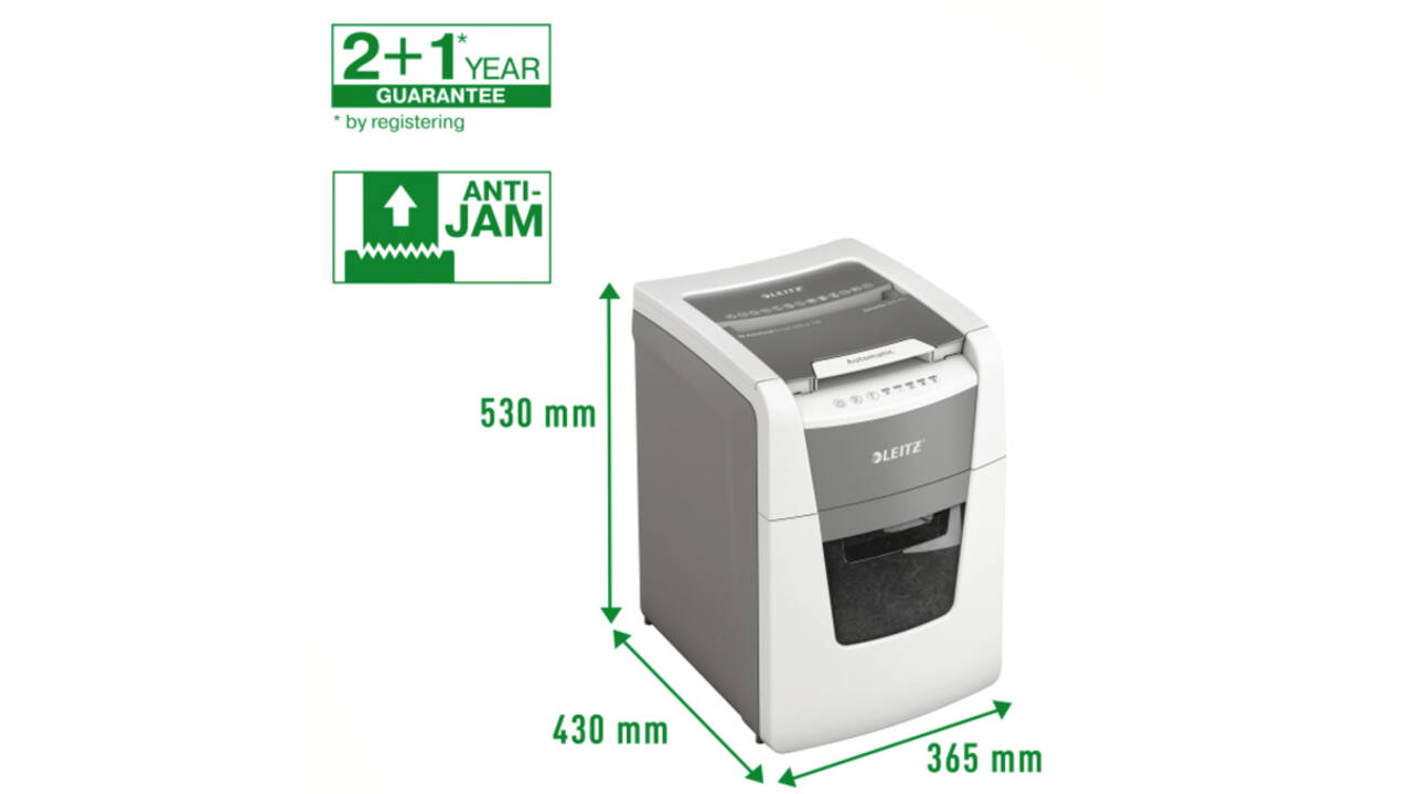 Papiervernietiger Leitz IQ Auto+ Small Office 100 P4 snippers 4x28mm