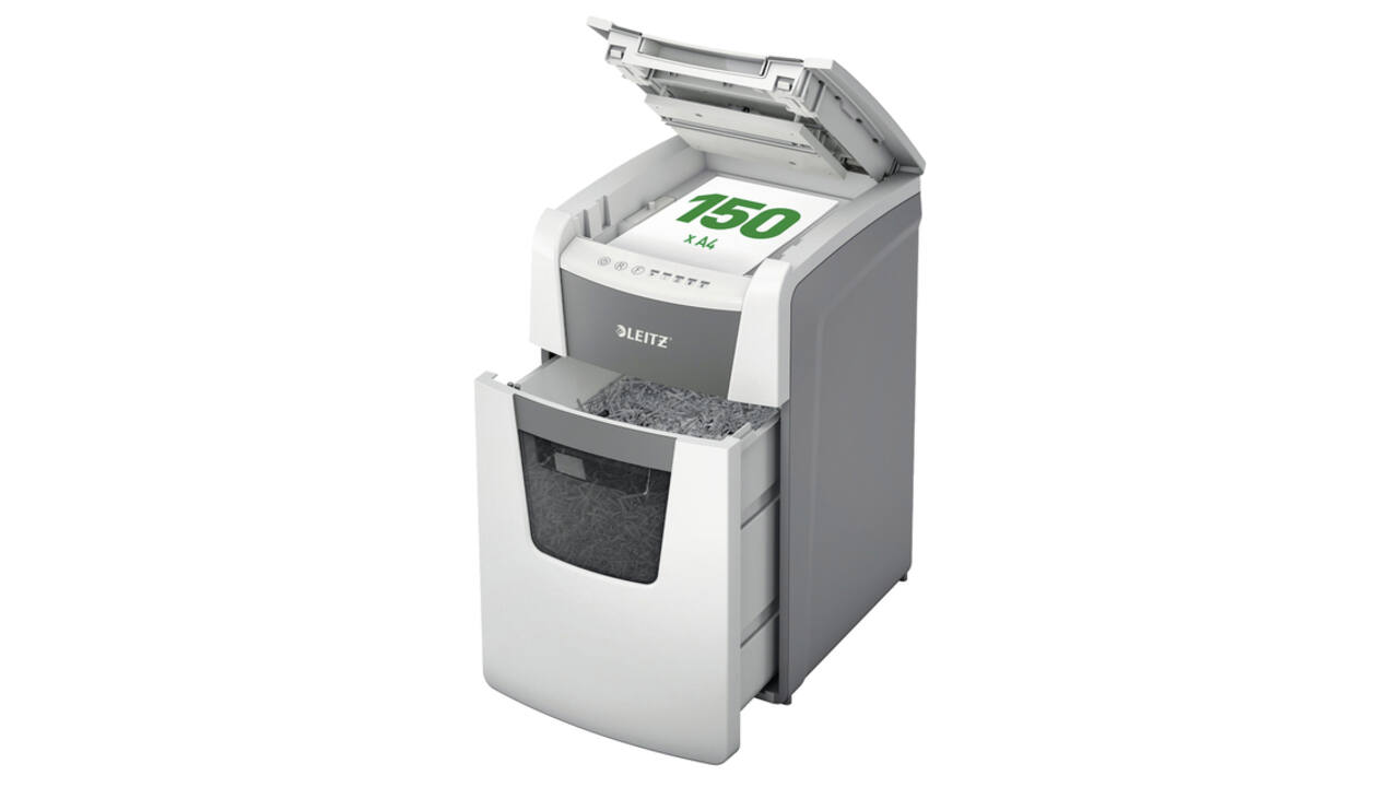Papiervernietiger Leitz IQ Auto+ Office 150 P5 snippers 2x15mm