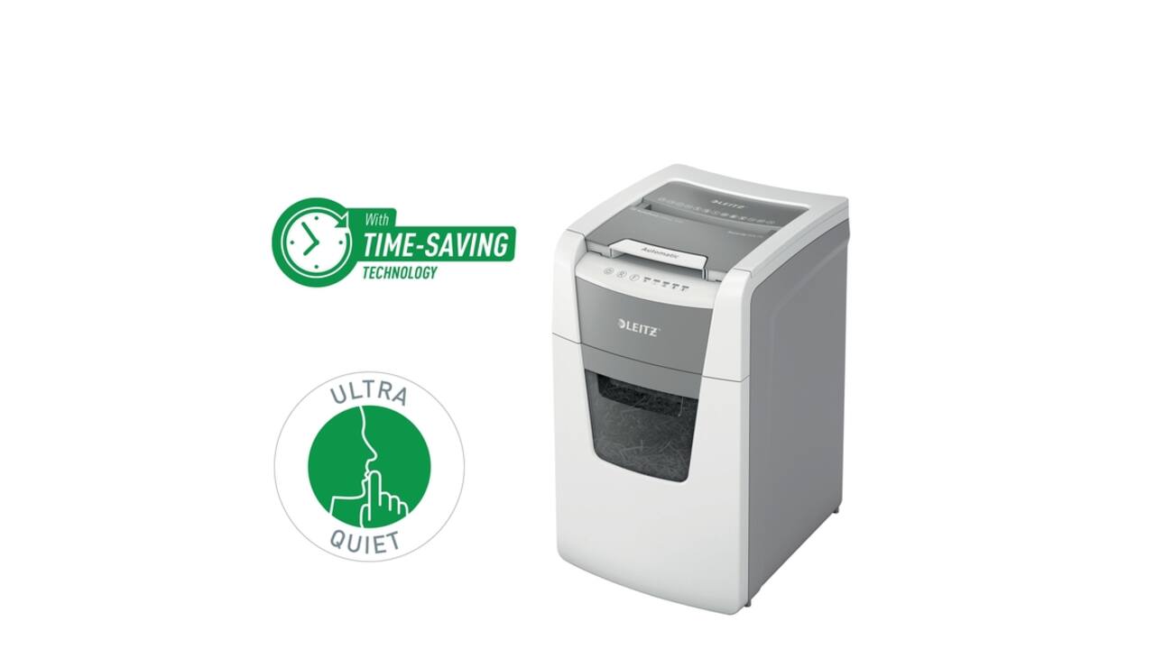 Papiervernietiger Leitz IQ Auto+ Office 150 P5 snippers 2x15mm
