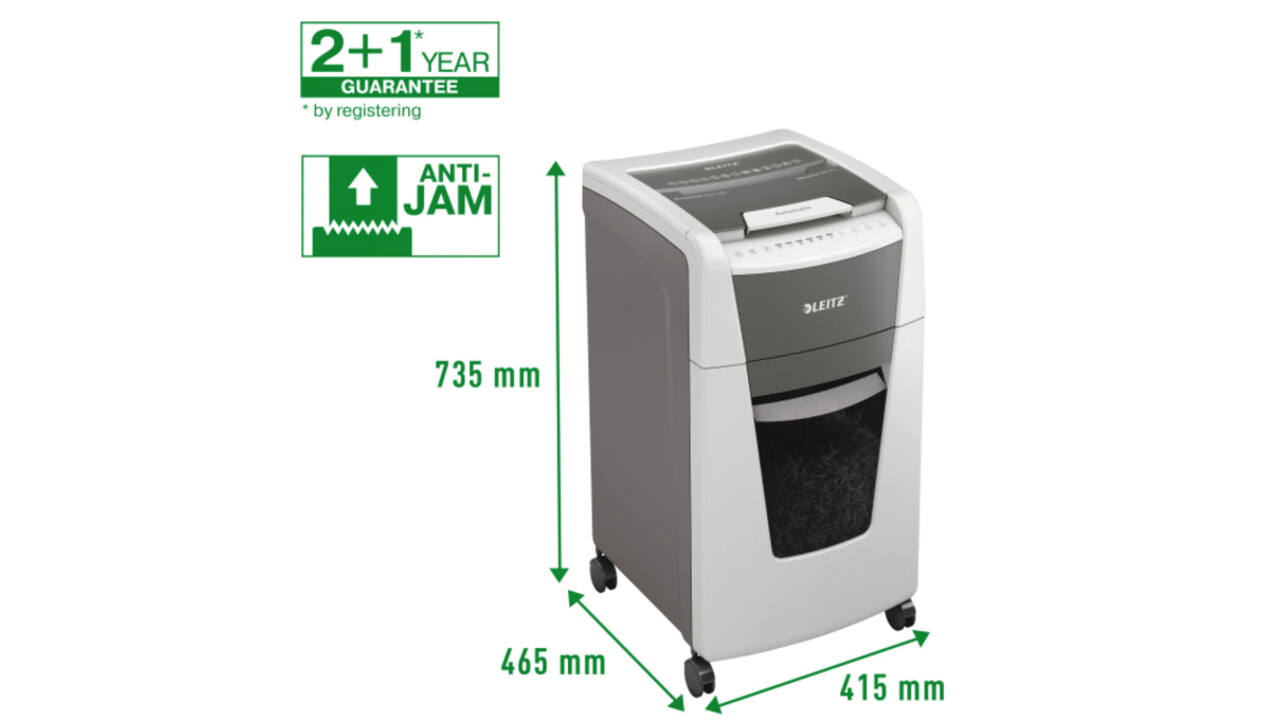 Papiervernietiger Leitz IQ Auto+ Office 300 P4 snippers 4x28mm