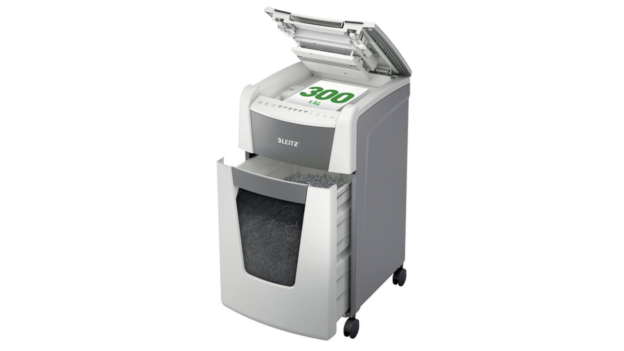Papiervernietiger Leitz IQ Auto+ Office 300 P4 snippers 4x28mm