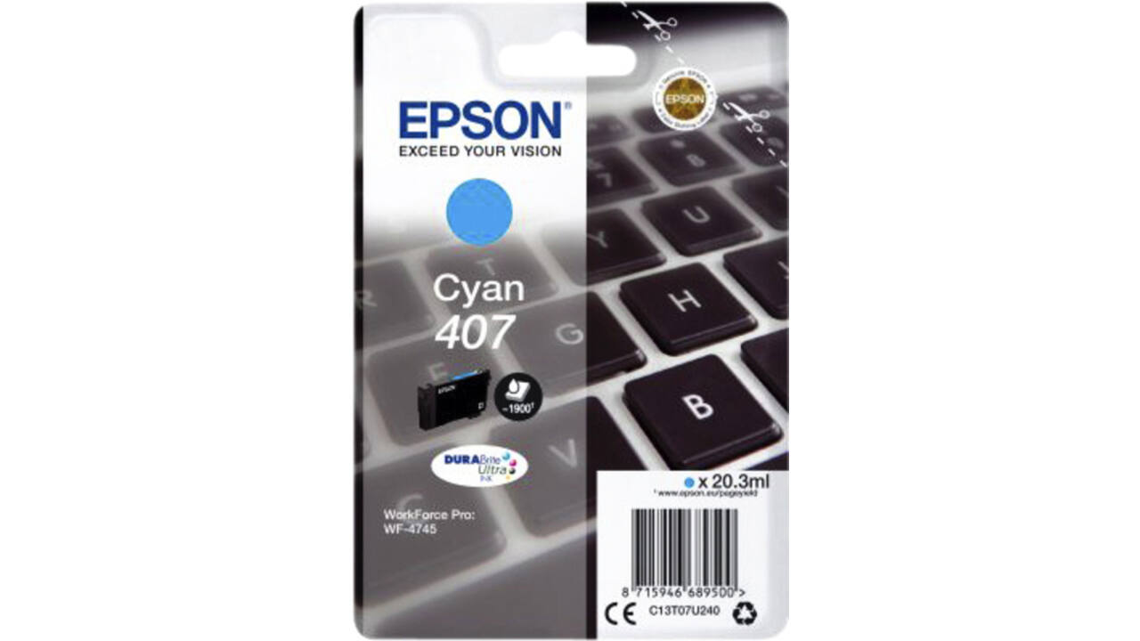 Inktcartridge Epson 407 T07U240 blauw