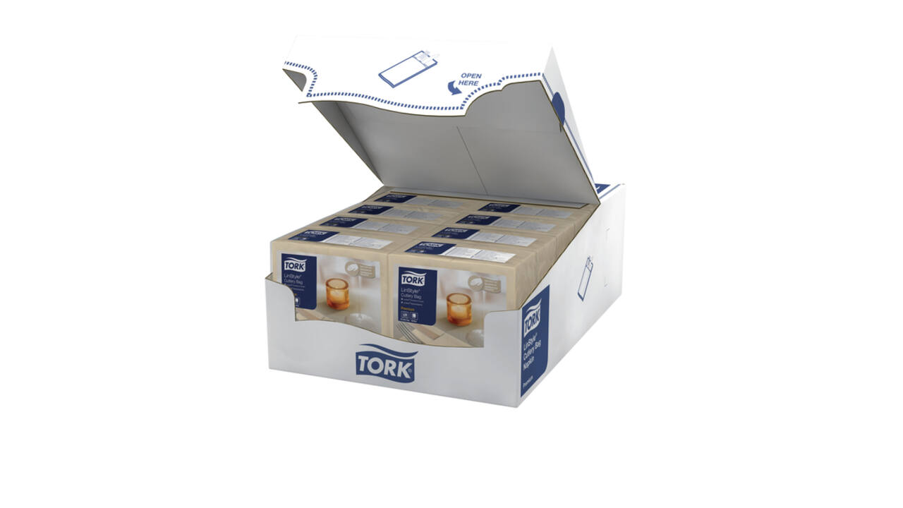 Pochette Tork Linstyle Premium 1-laags 390x390mm crème 509609