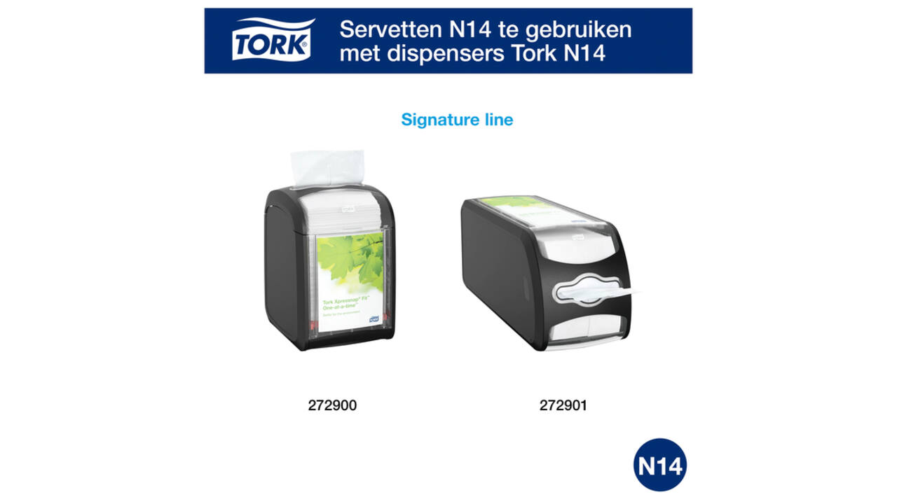 Servet Tork N14 Xpressnap Fit Advanced multifold 2-laags 213x165mm 720 vel naturel 12830