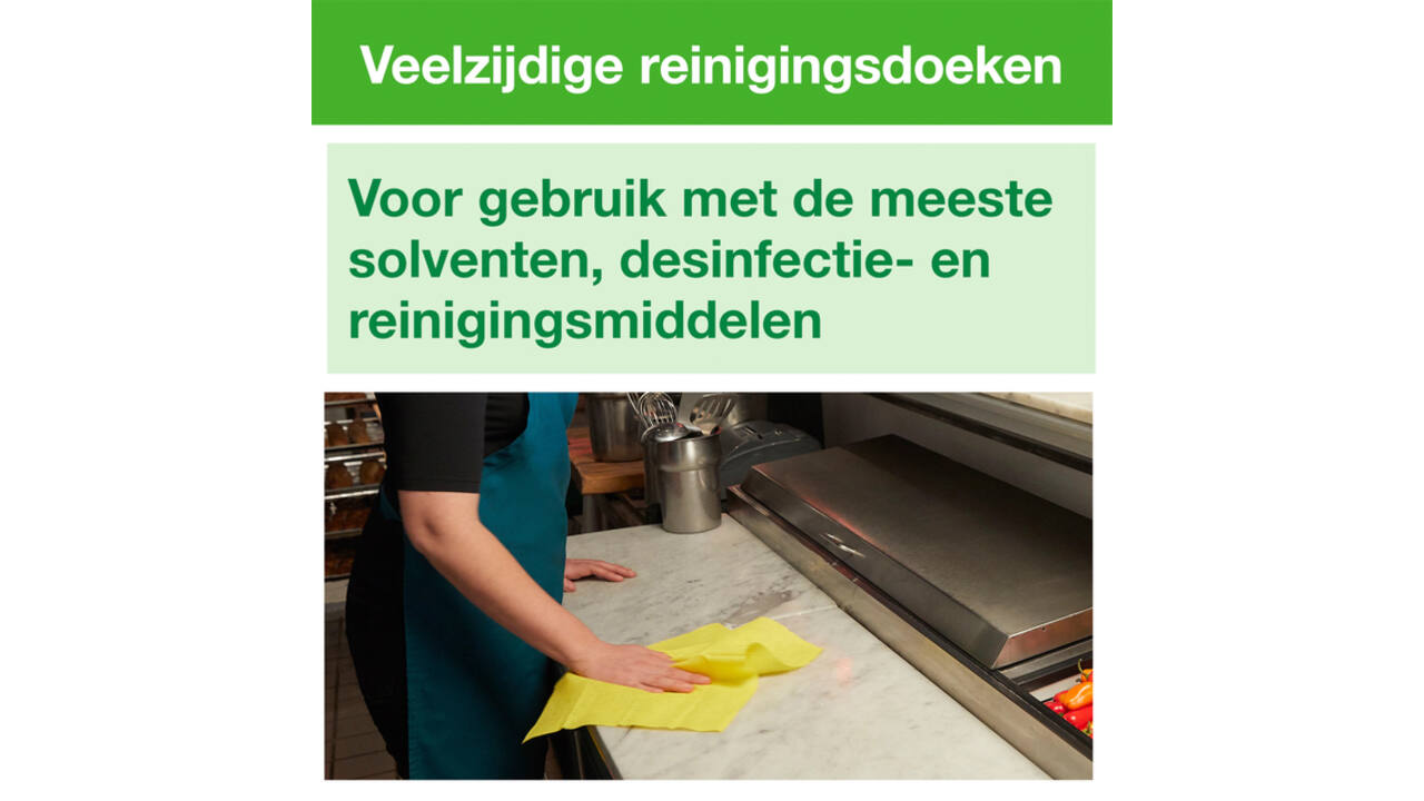 Reinigingsdoek Tork W8 Premium 1-laags 40 vel geel 194650