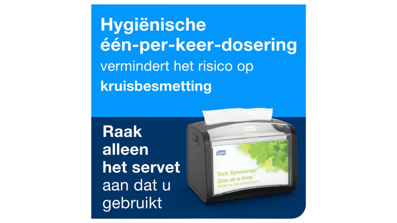 Servet Tork N4 Xpressnap Premium 1/2 vouw 2-laags 213x165mm 1000 vel naturel 12880