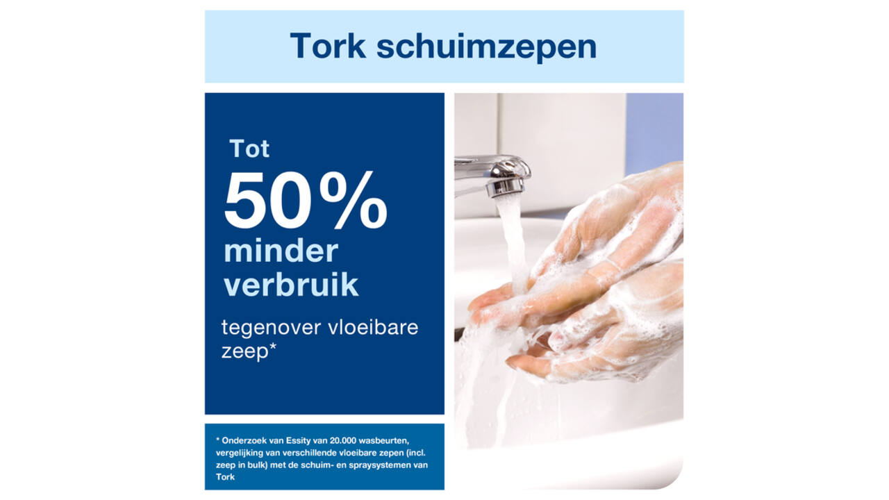 Handzeep Tork S4 Premium schuim 1000ml gevoelige huid 520701