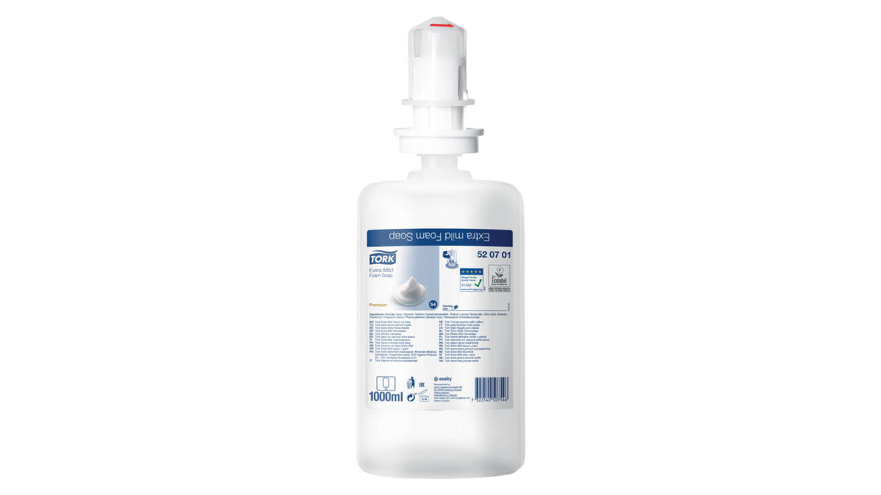 Handzeep Tork S4 Premium schuim 1000ml gevoelige huid 520701