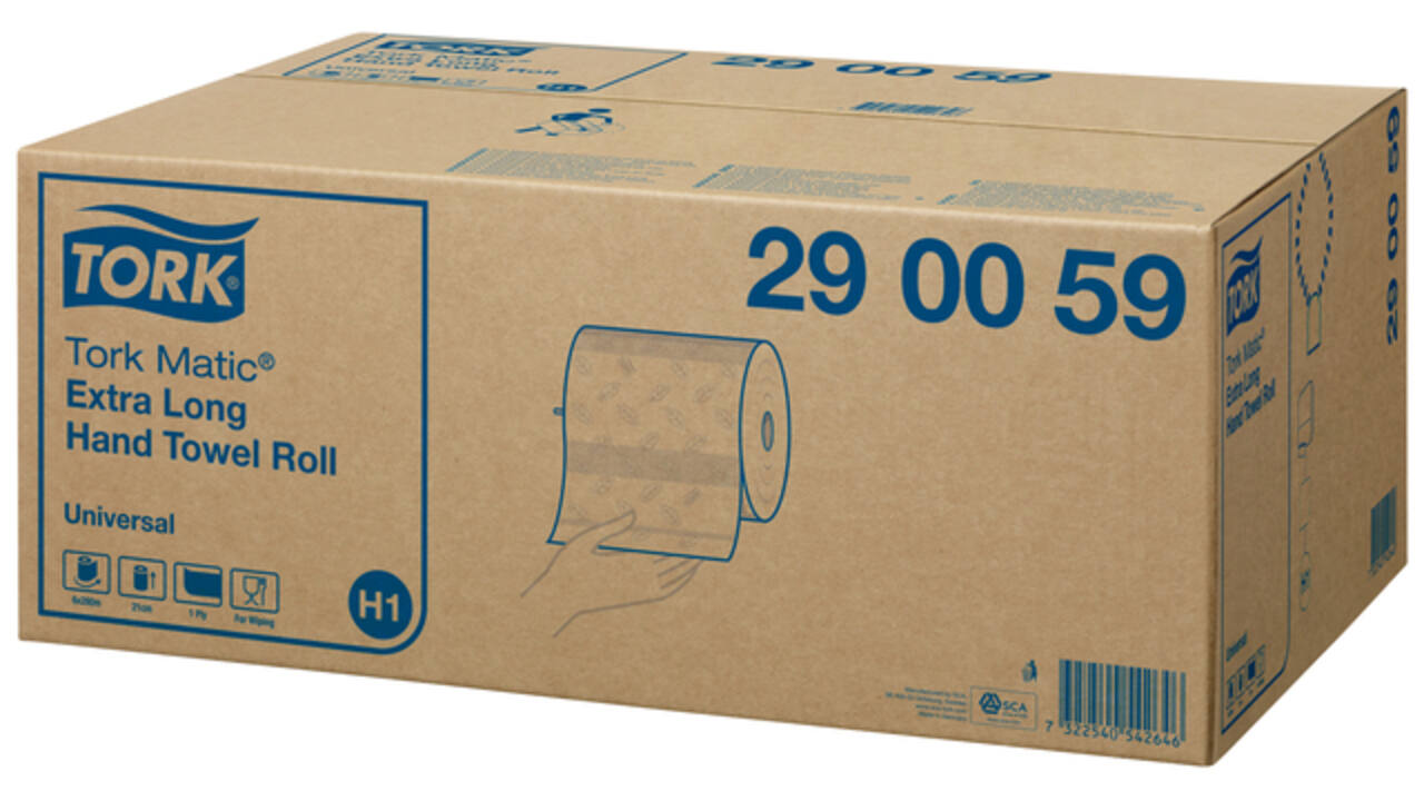 Handdoekrol Tork H1 Matic Universal 1-laags 280m wit 290059
