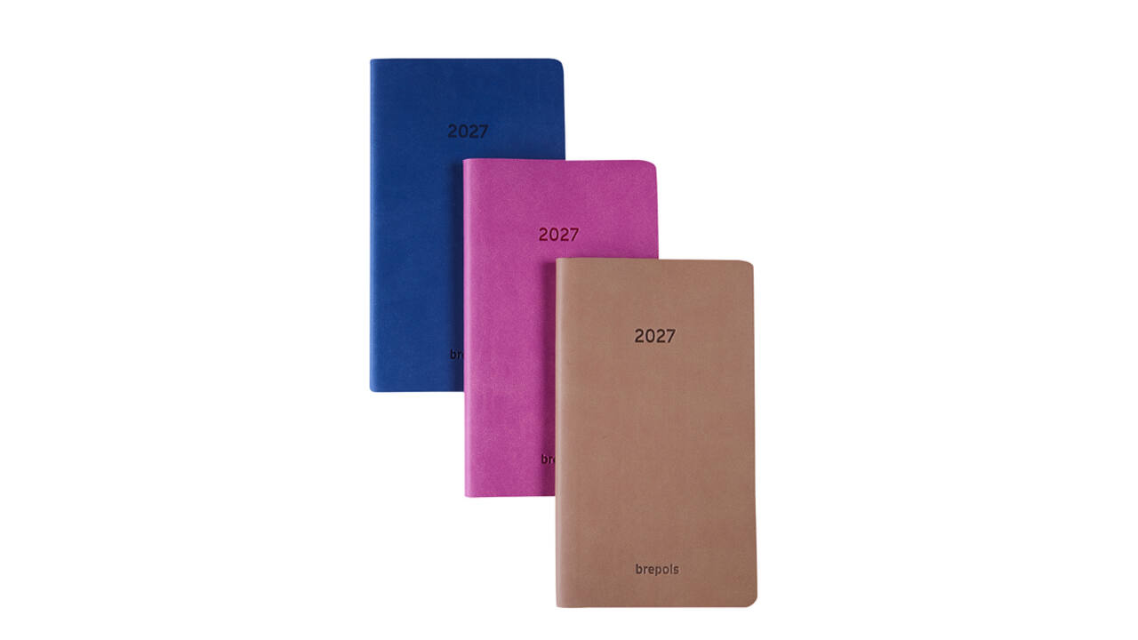 Agenda 2027 Brepols Interplan Colora 7dagen/2pag taupe, roze, dblauw