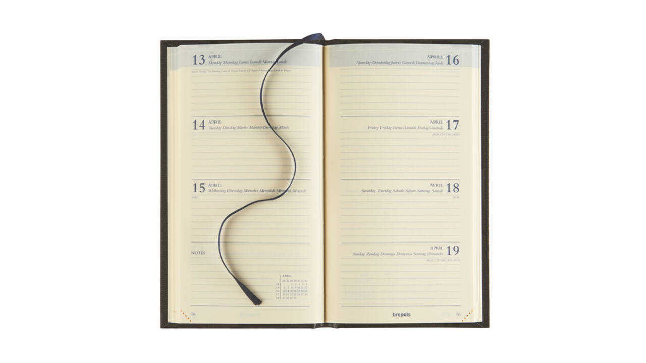 Agenda 2027 Brepols Interplan Colora 7dagen/2pag taupe, roze, dblauw