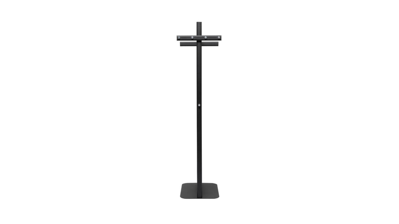 Garderoberek MAUL Salsa staand 172x52x40cm 40kg, 8 haken zwart RAL9004