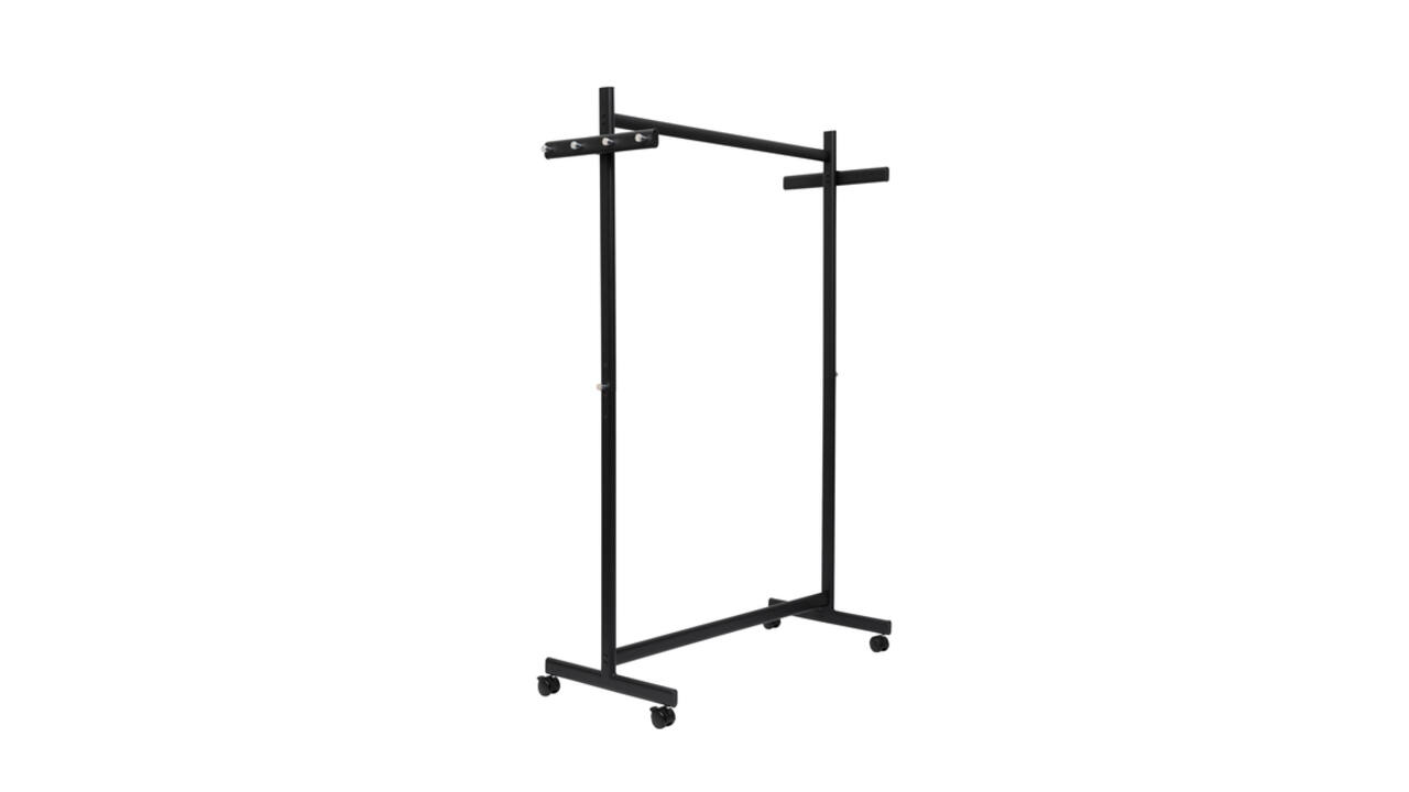 Garderoberek MAUL Samba mobiel 115X172X51cm 40kg, 10 haken zwart RAL9004