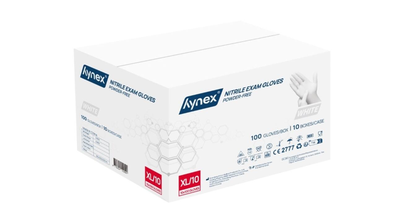 Handschoen Hynex nitril XL wit 3.5g 100 stuks