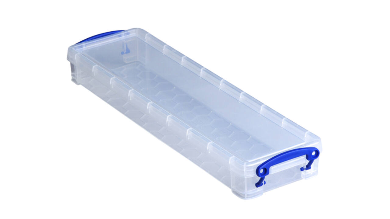 Opbergbox Really Useful 0.8 liter 355x100x40mm transparant wit