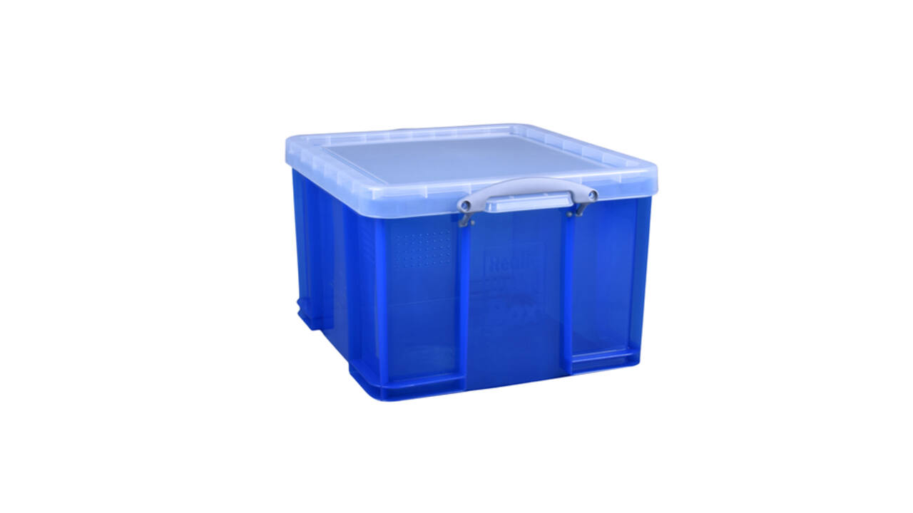 Opbergbox Really Useful 42 liter 520x440x310mm transparant blauw