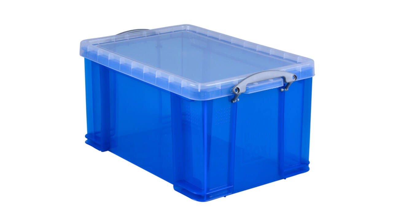 Opbergbox Really Useful 48 liter 600x400x315mm transparant blauw