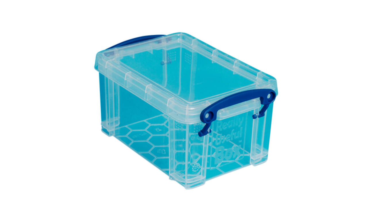 Opbergbox Really Useful 0.7 liter 155x100x80mm transparant wit