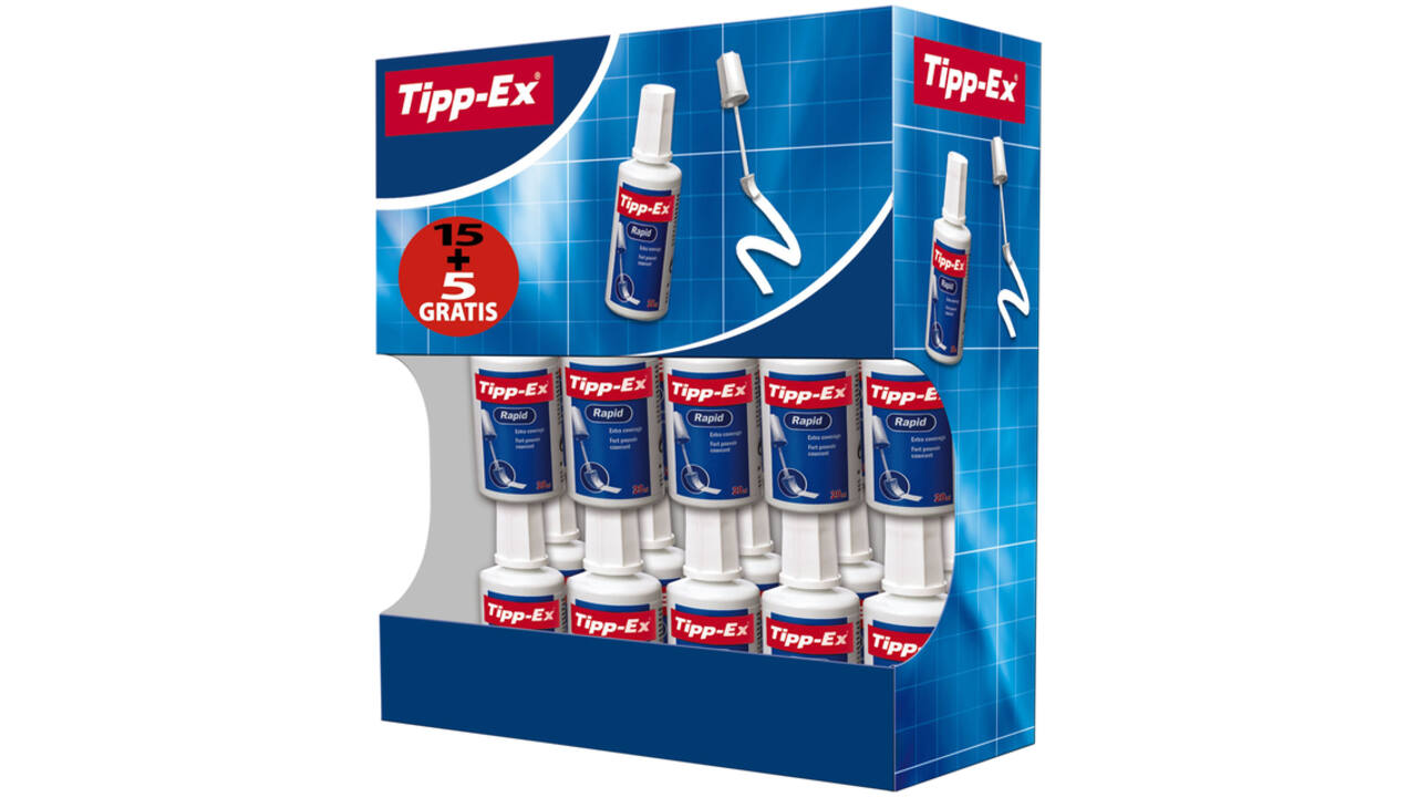 Correctievloeistof Tipp-ex Rapid foam 20ml valuepack à 15+5 gratis