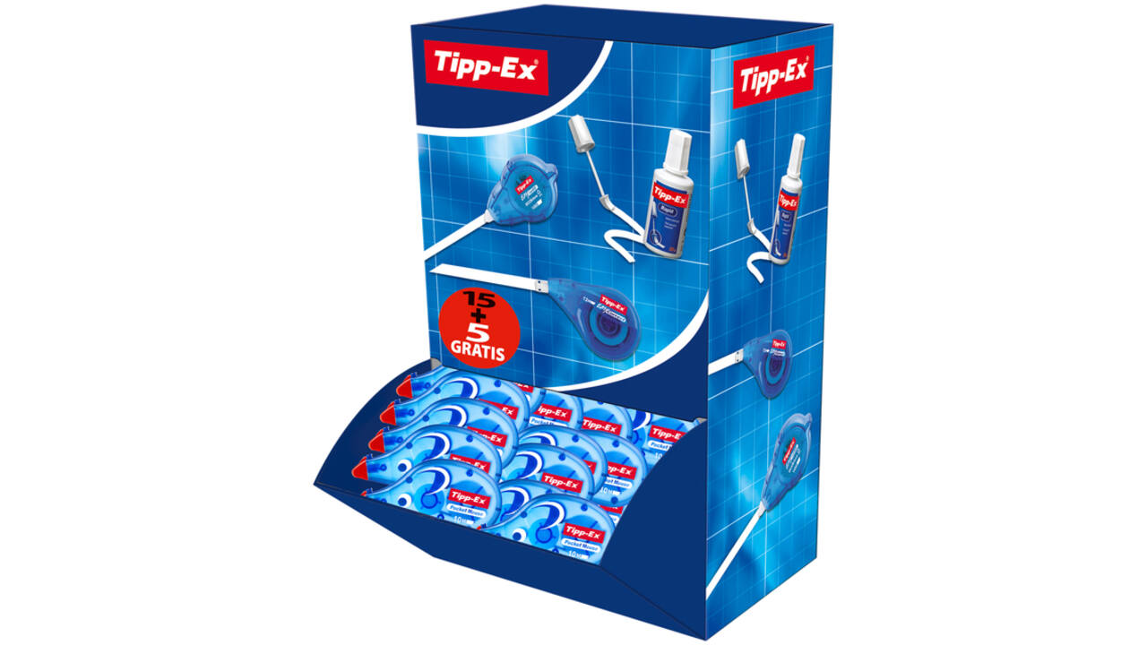 Correctietape Tipp-Ex pocket mouse 4.2mmx10m valuepack à 15+5 gratis