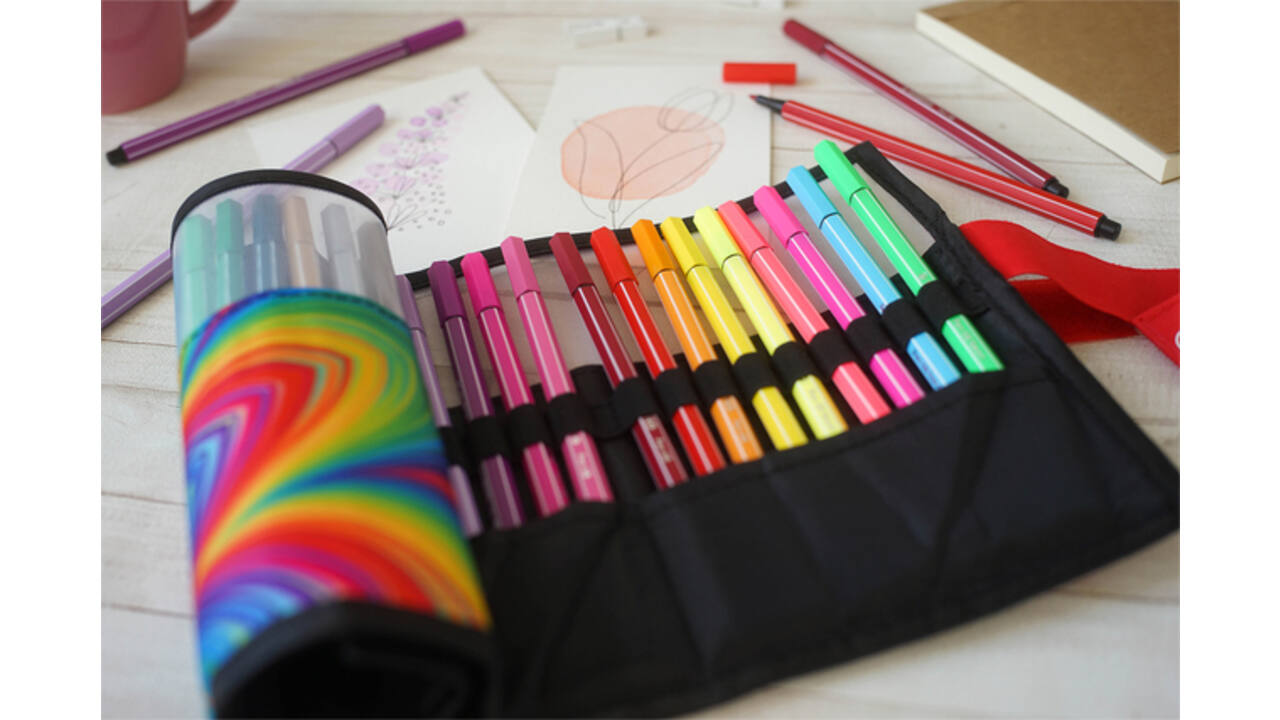 Viltstift STABILO Pen 68/25 Arty roletui medium assorti set à 25 stuks