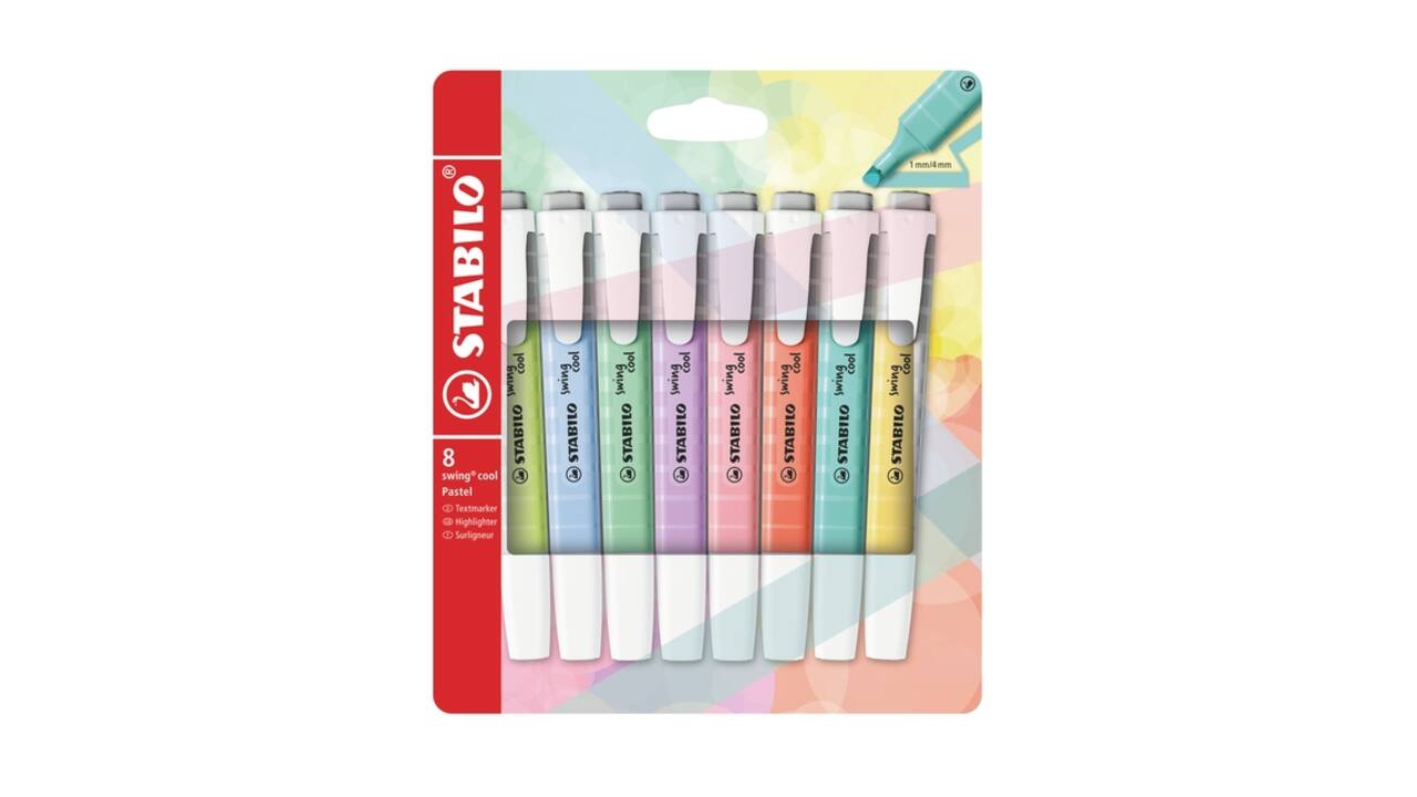 Markeerstift STABILO Swing cool 275/8 assorti etui à 8 stuks