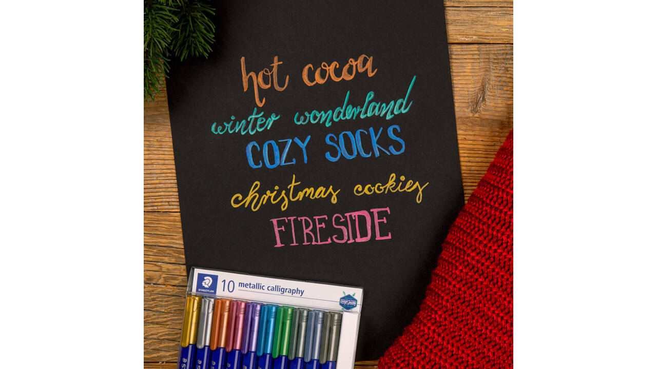 Kalligrafiepen Staedtler metallic etui à 10 kleuren