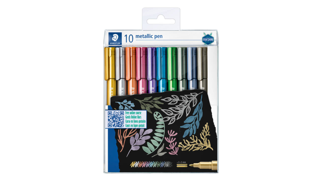 Gelpen Staedtler metallic etui à 10 kleuren