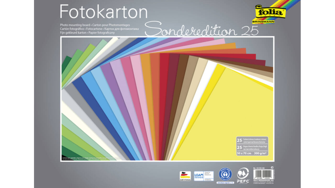 Fotokarton Folia 300gr 50x70cm 25vel assorti