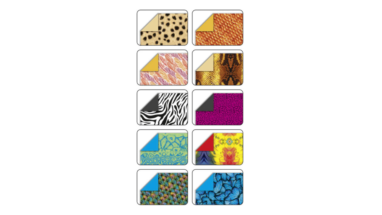 Vouwblaadjes Folia 80gr 15x15cm 50 vel 2-zijdig 10 wildlife designs