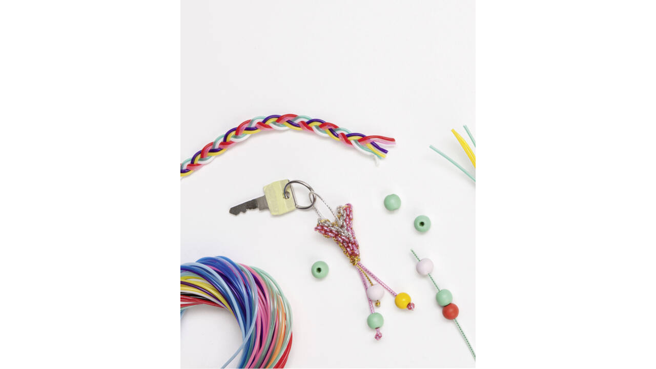 Scoubidoo touwtjes Folia 100cm 100 stuks assorti kleuren