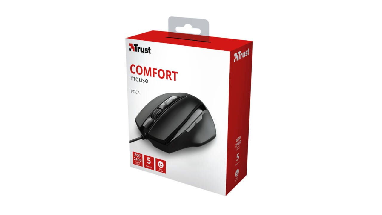 Muis Trust Voca Comfort zwart