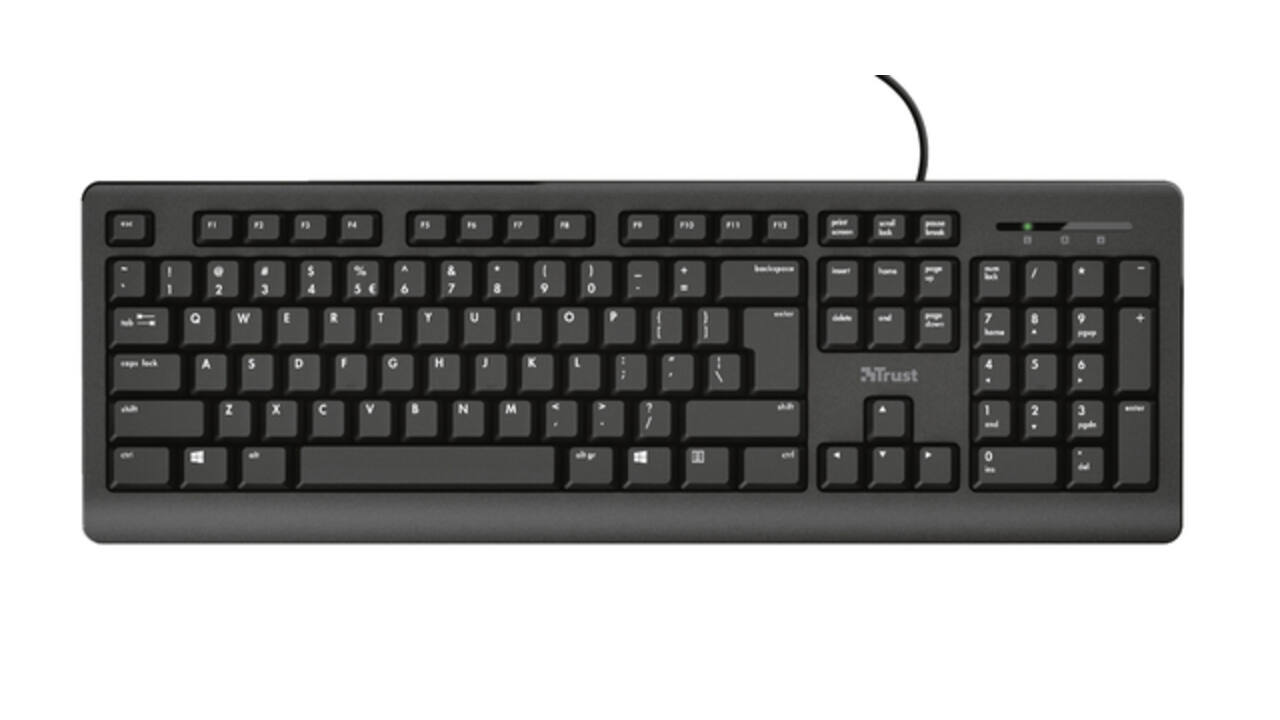 Toetsenbord Trust Primo QWERTY zwart