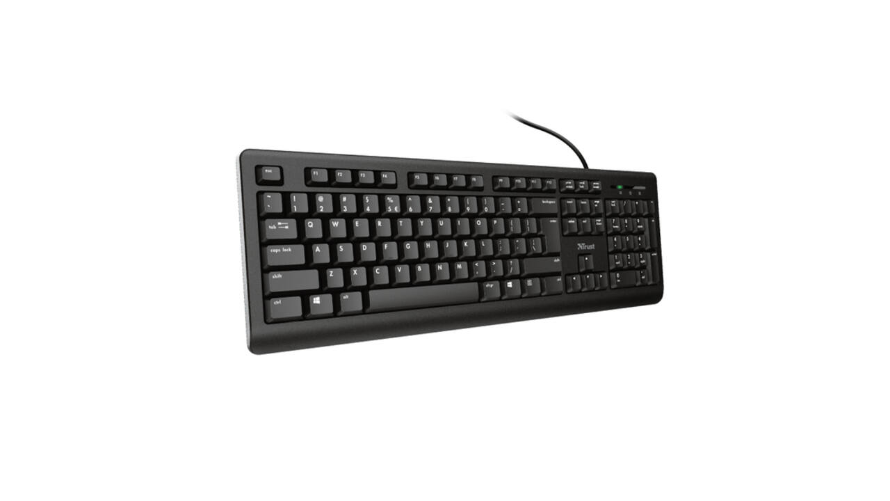 Toetsenbord Trust Primo QWERTY zwart