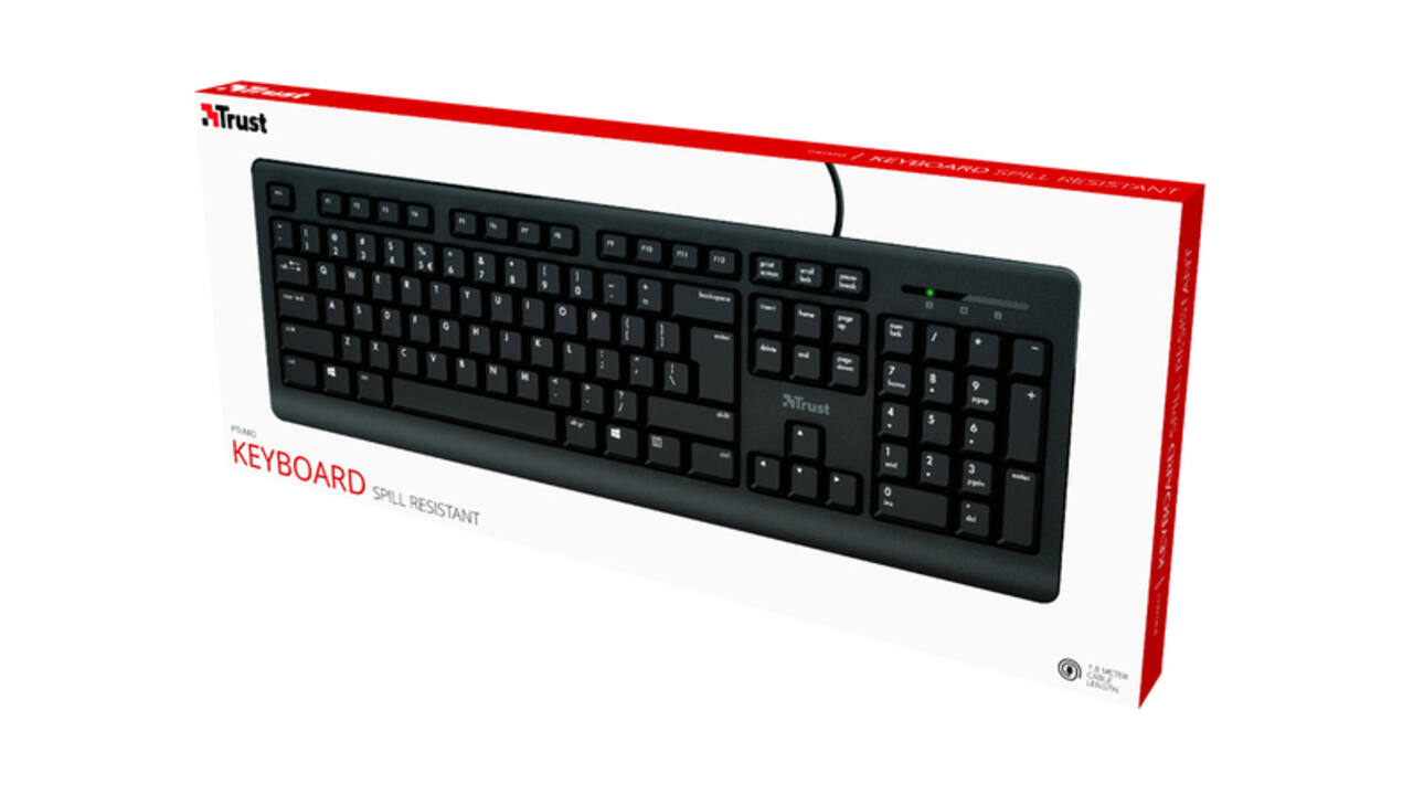 Toetsenbord Trust Primo QWERTY zwart