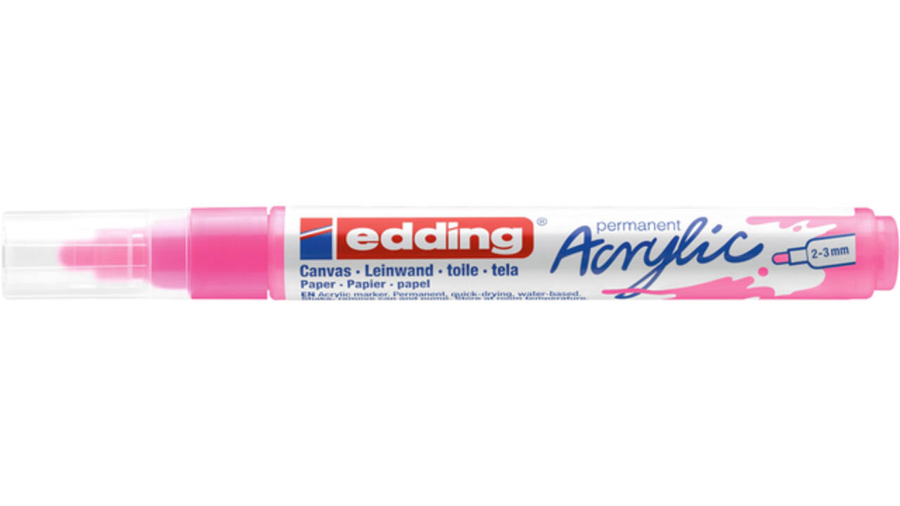 Acrylmarker edding e-5100 medium neon roze