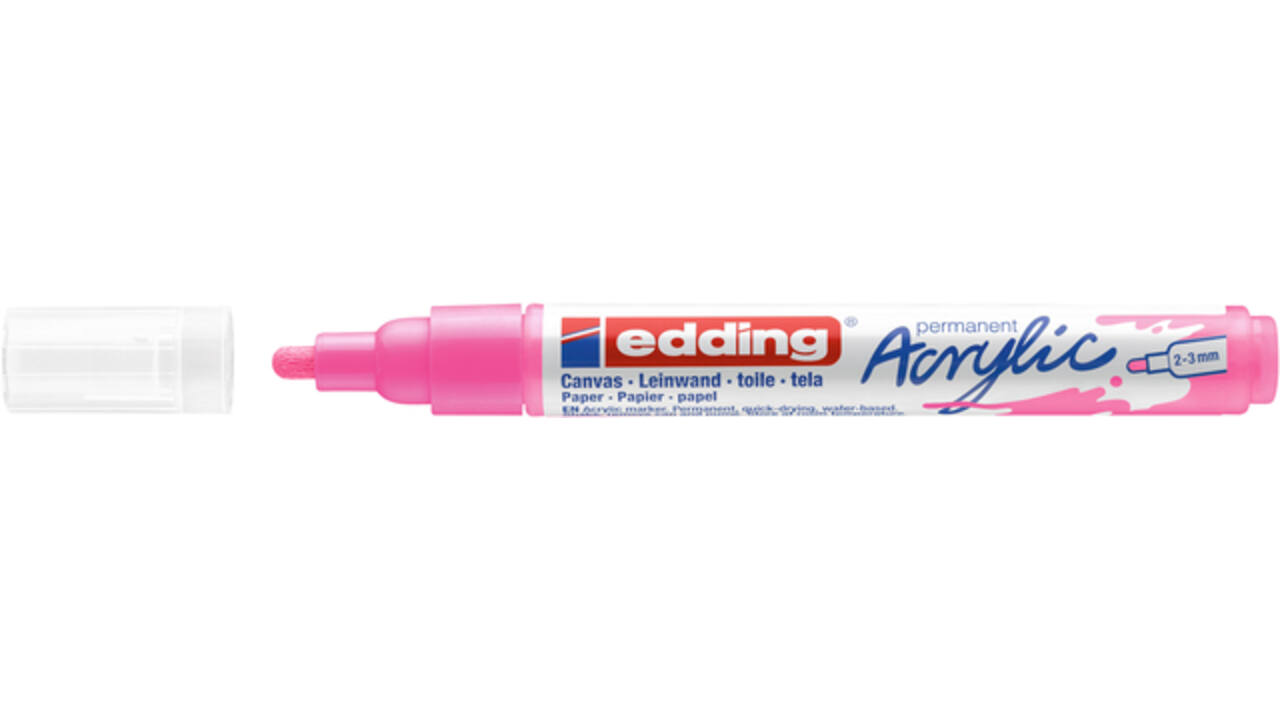 Acrylmarker edding e-5100 medium neon roze