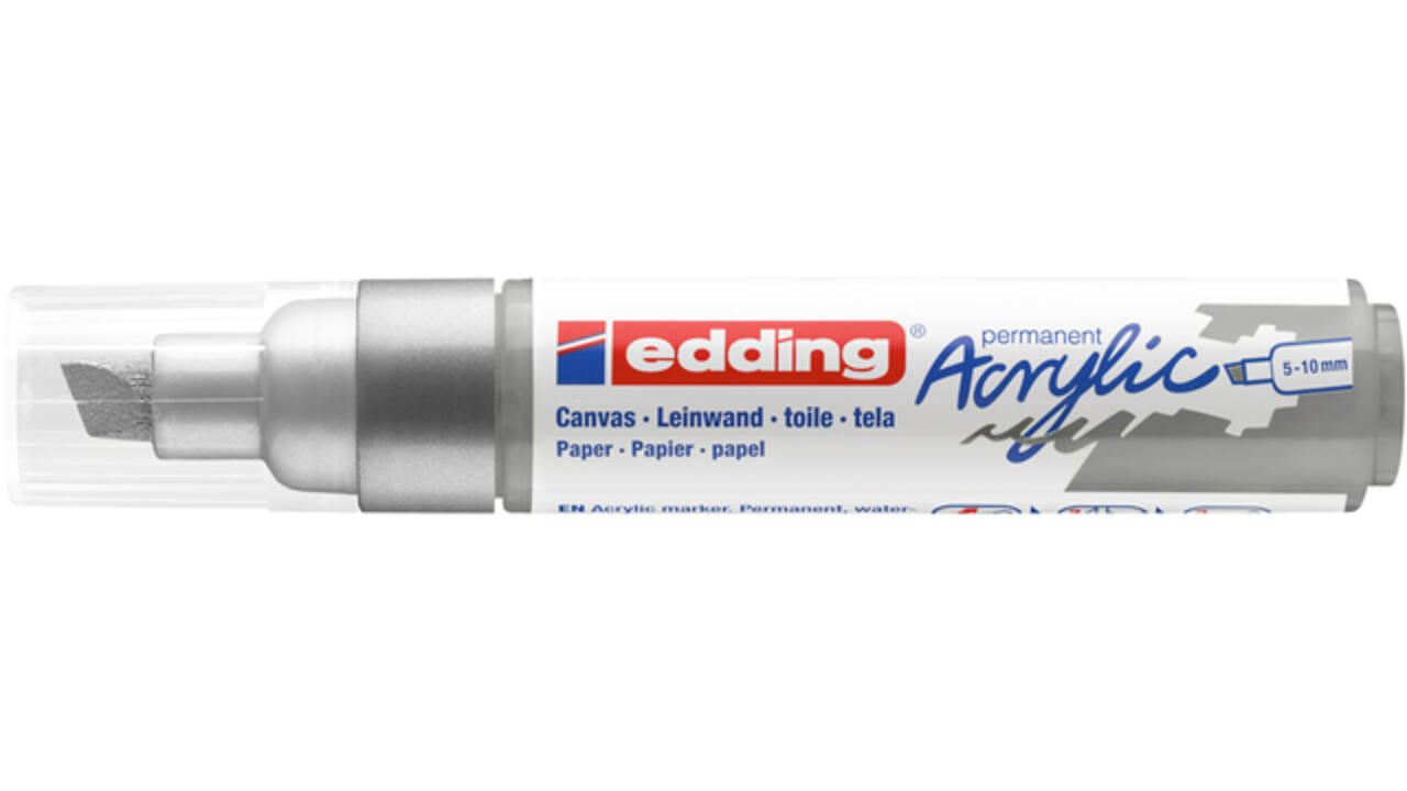 Acrylmarker edding e-5000 breed  zilver