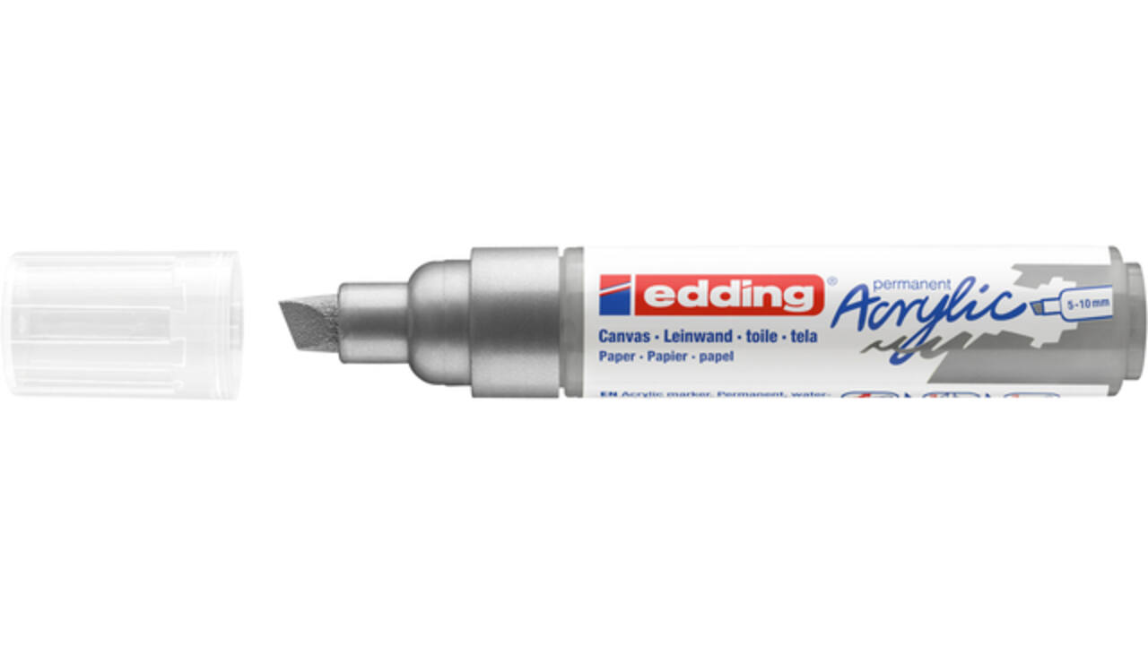 Acrylmarker edding e-5000 breed  zilver