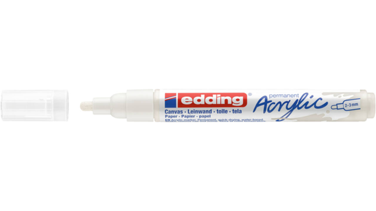 Acrylmarker edding e-5100 medium verkeerswit