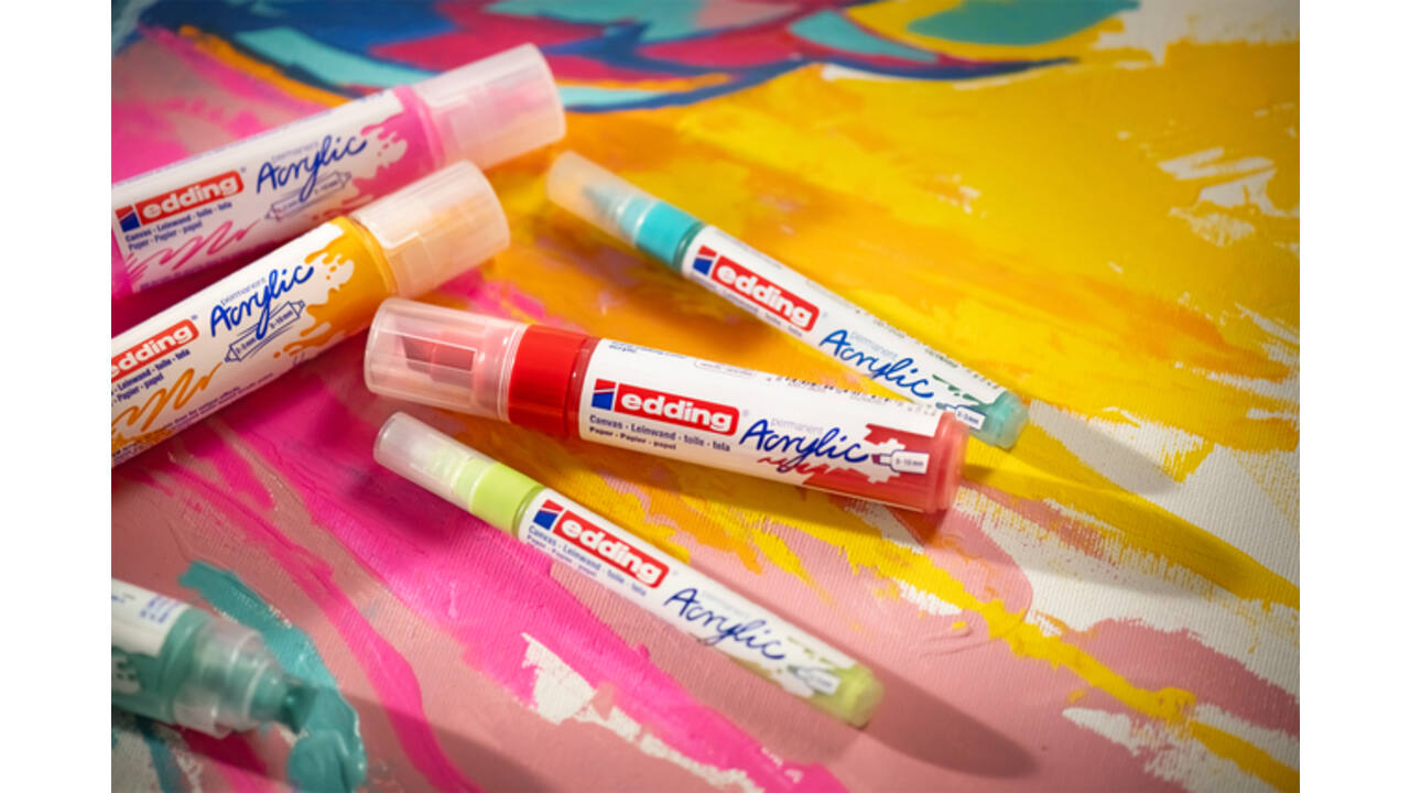 Acrylmarker edding e-5100 medium verkeerswit