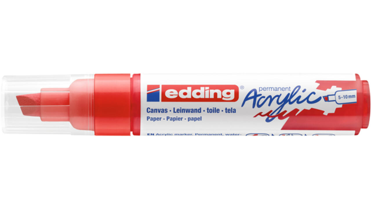 Acrylmarker edding e-5000 breed verkeersrood