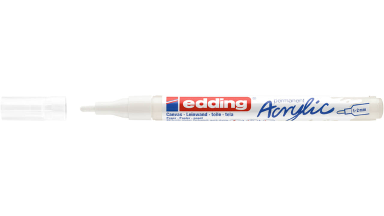 Acrylmarker edding e-5300 fijn verkeerswit