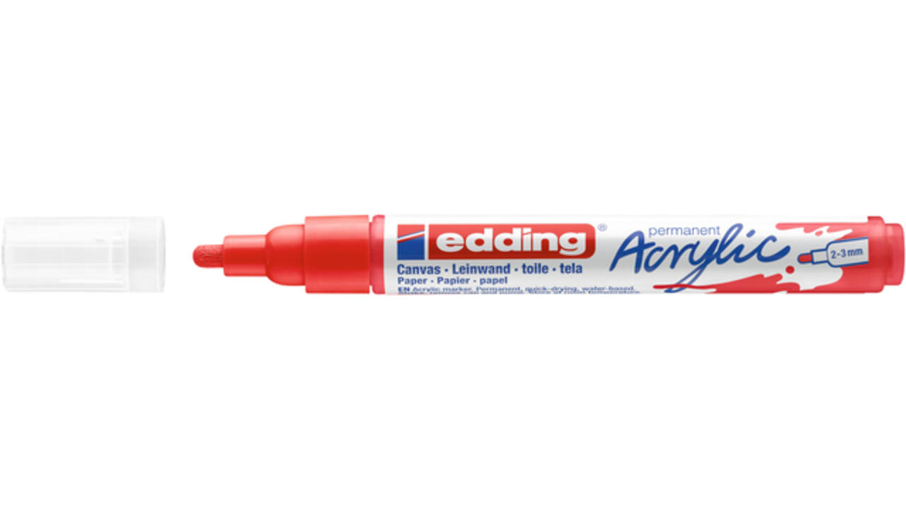 Acrylmarker edding e-5100 medium verkeersrood