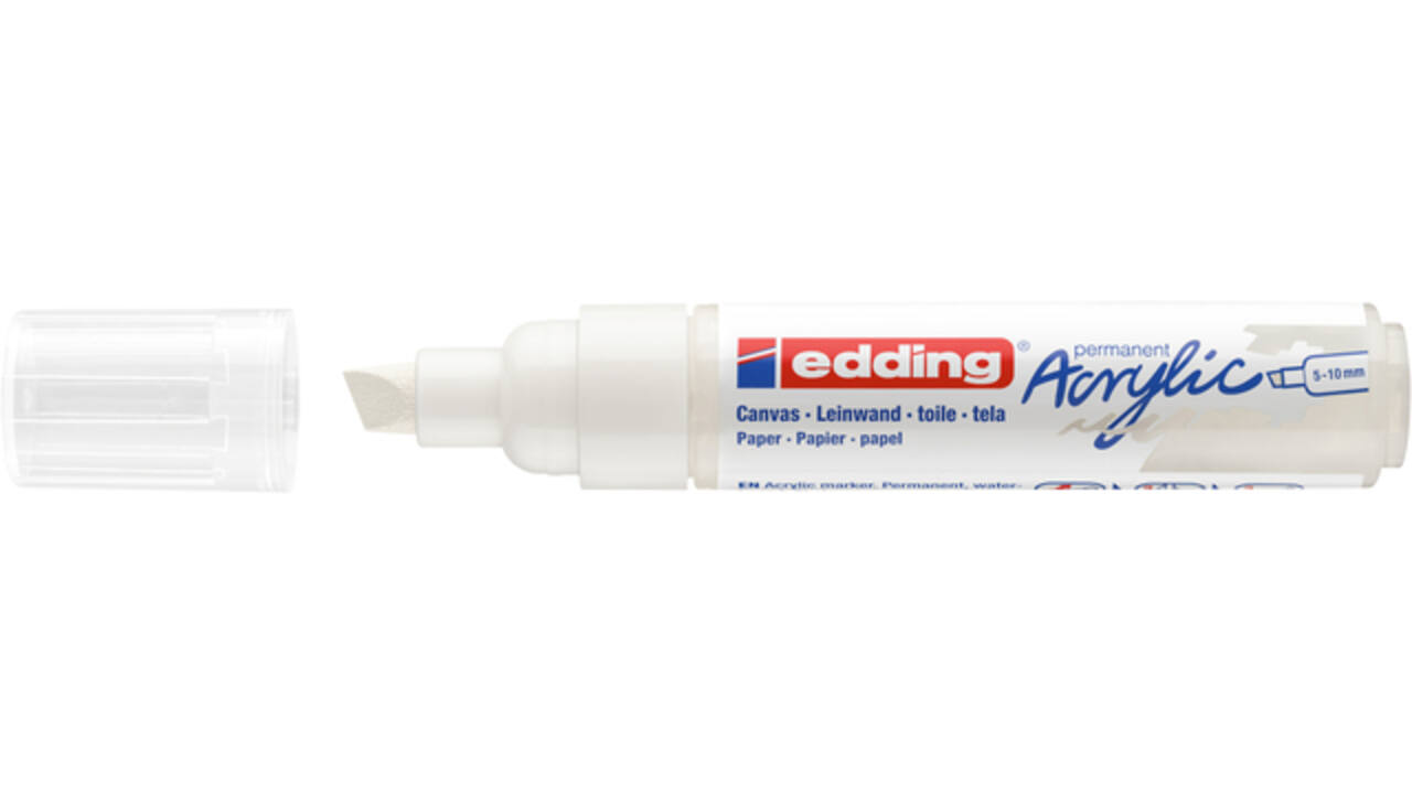 Acrylmarker edding e-5000 breed  verkeerswit