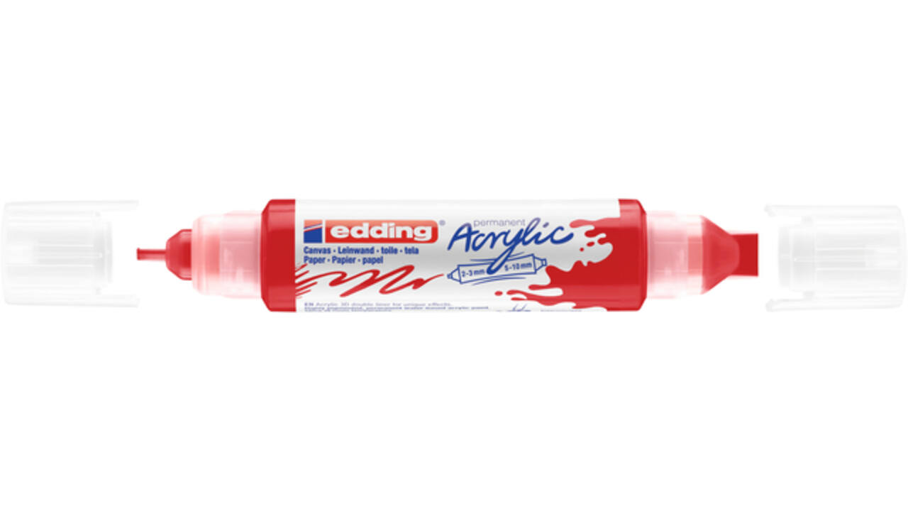 Acrylmarker edding e-5400 3D double liner verkeersrood
