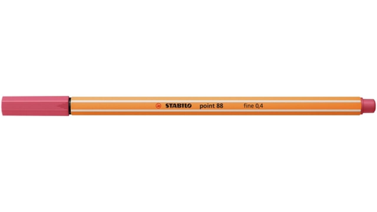 Fineliner STABILO point 88/49 fijn aardbeienrood