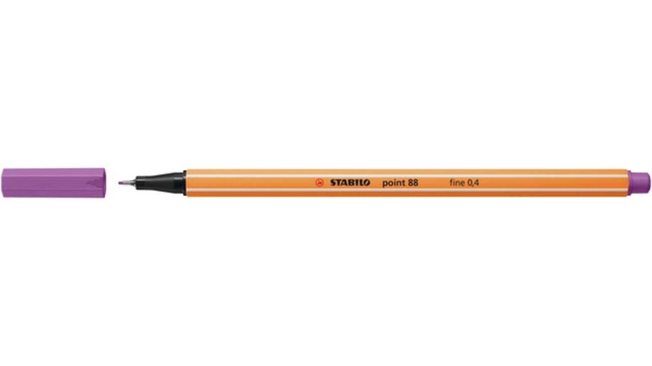 Fineliner STABILO point 88/60 fijn vergrijsd violet