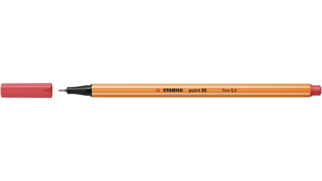 Fineliner STABILO point 88/47 fijn roestig rood